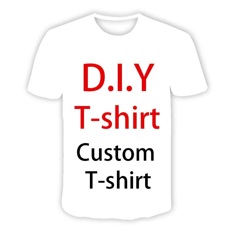 DIY 사용자 정의 디자인 자신만의 사진 티 셔츠 3D 인쇄 캐주얼 티셔츠 힙합 티셔츠 하라주쿠 스타일 탑스 의류